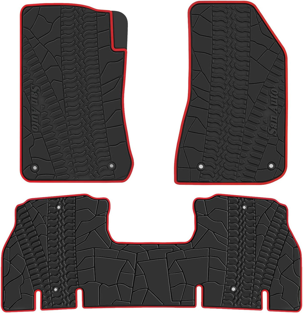 Black Rubber Car Floor Mat Pack of 2 Z1318
