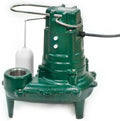 Cast Iron Sewage Pump, 230 V, 1/2 HP W977652