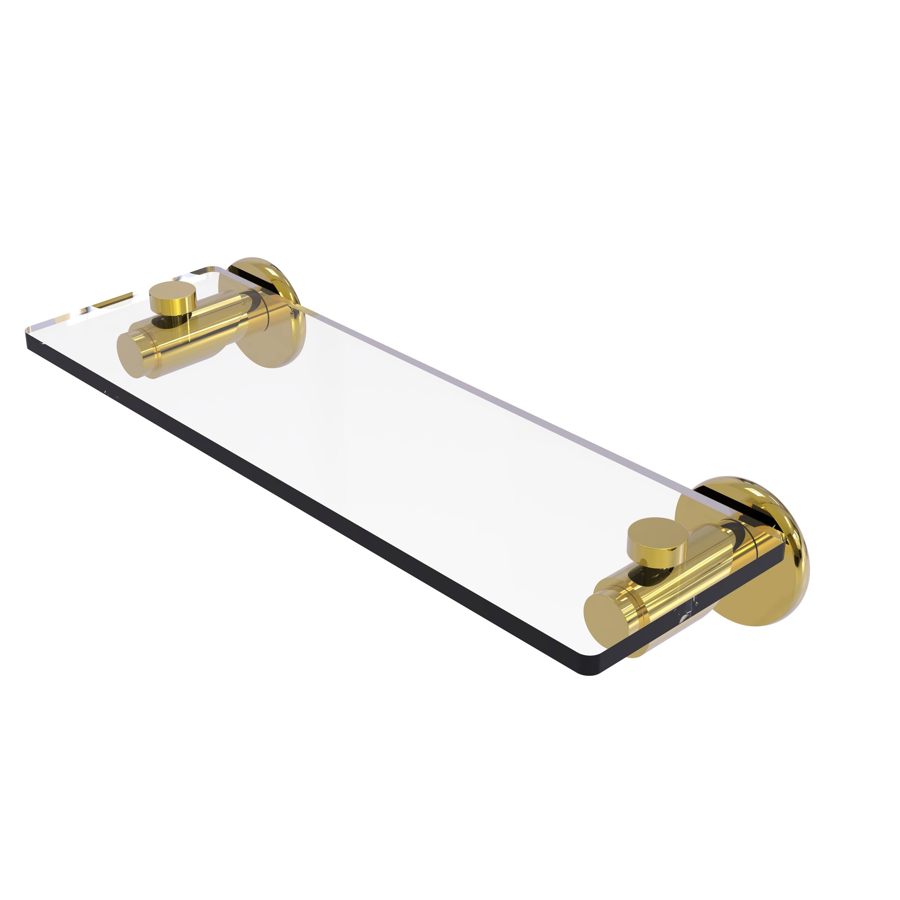 22 inch Glass Vanity Shelf Satin Brass K462