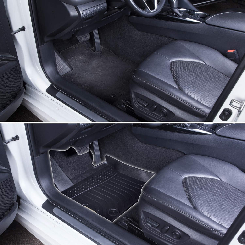 Black Floor Mats Front and Rear Car Carpet U32804