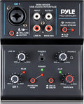 2-Channel Bluetooth DJ Controller Sound Mixer with USB Audio Interface X60743