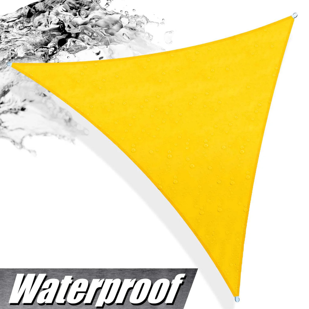 Yellow Triangle Waterproof Sun Shade Sail Canopy J743140