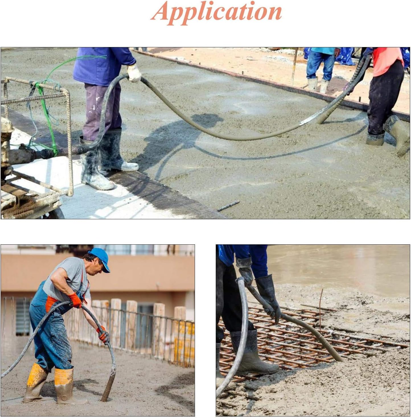 Concrete Vibrator 2HP 110V 16,000VPM Handheld with Shaft Rod 4.5m R443