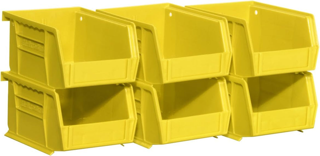Plastic Storage Bin Hanging Stacking Containers, Black, 24-Pack Pack of 2 B59250