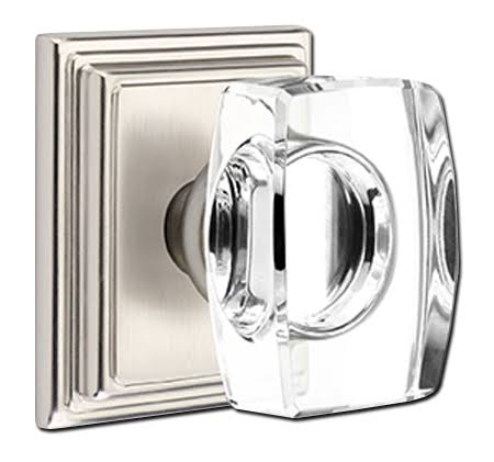 Satin Nickel Crystal Knob Dummy Pair Z8087