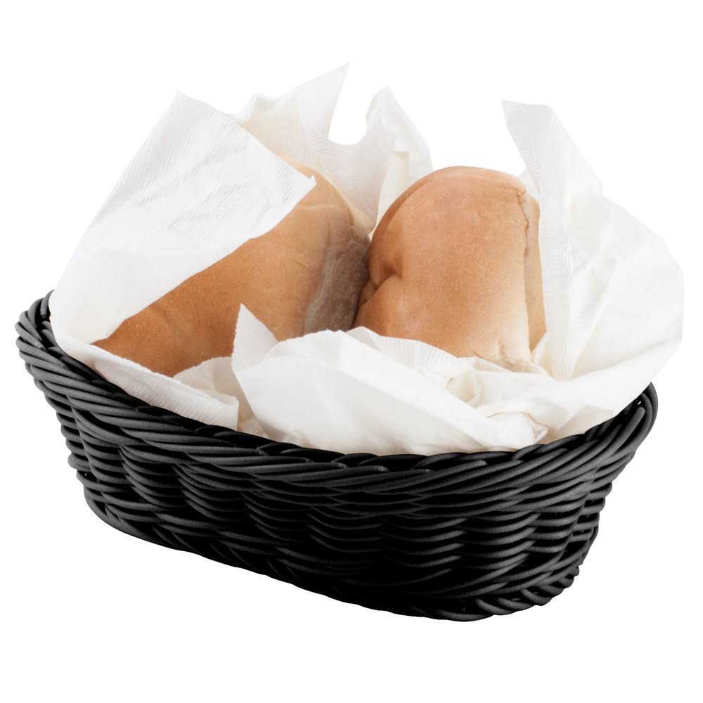 Black Woven Oval Basket - 6/Case O962