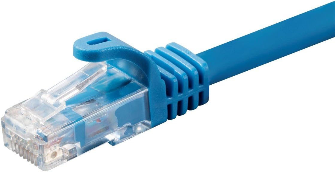 Cat6 Ethernet Patch Cable - 50 feet - Blue - Snagless RJ45 550Mhz UTP Plenum Pure Bare Copper Wire 23AWG U857450