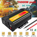 8000W Peak Car Power Inverter DC 12V to AC 110V with 2 AC Outlets and 2.1A Dual USB Charging Port X8170