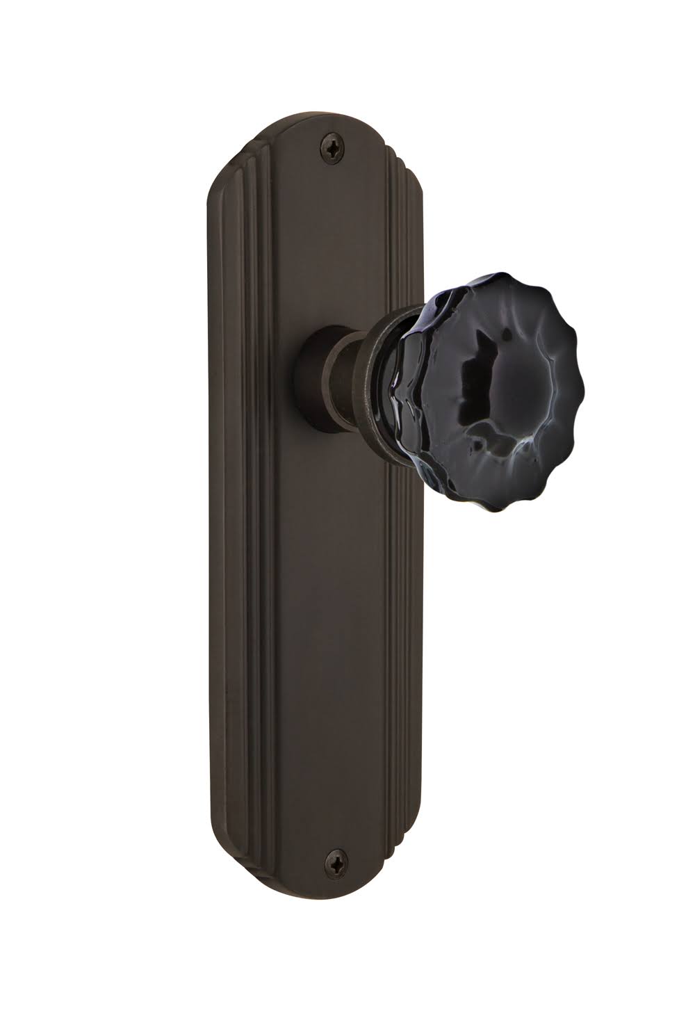 Oil-Rubbed Bronze Crystal Glass Door Knob L380