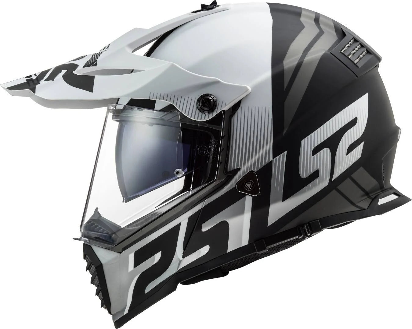 Matt White / Black Helmet Size XL D564