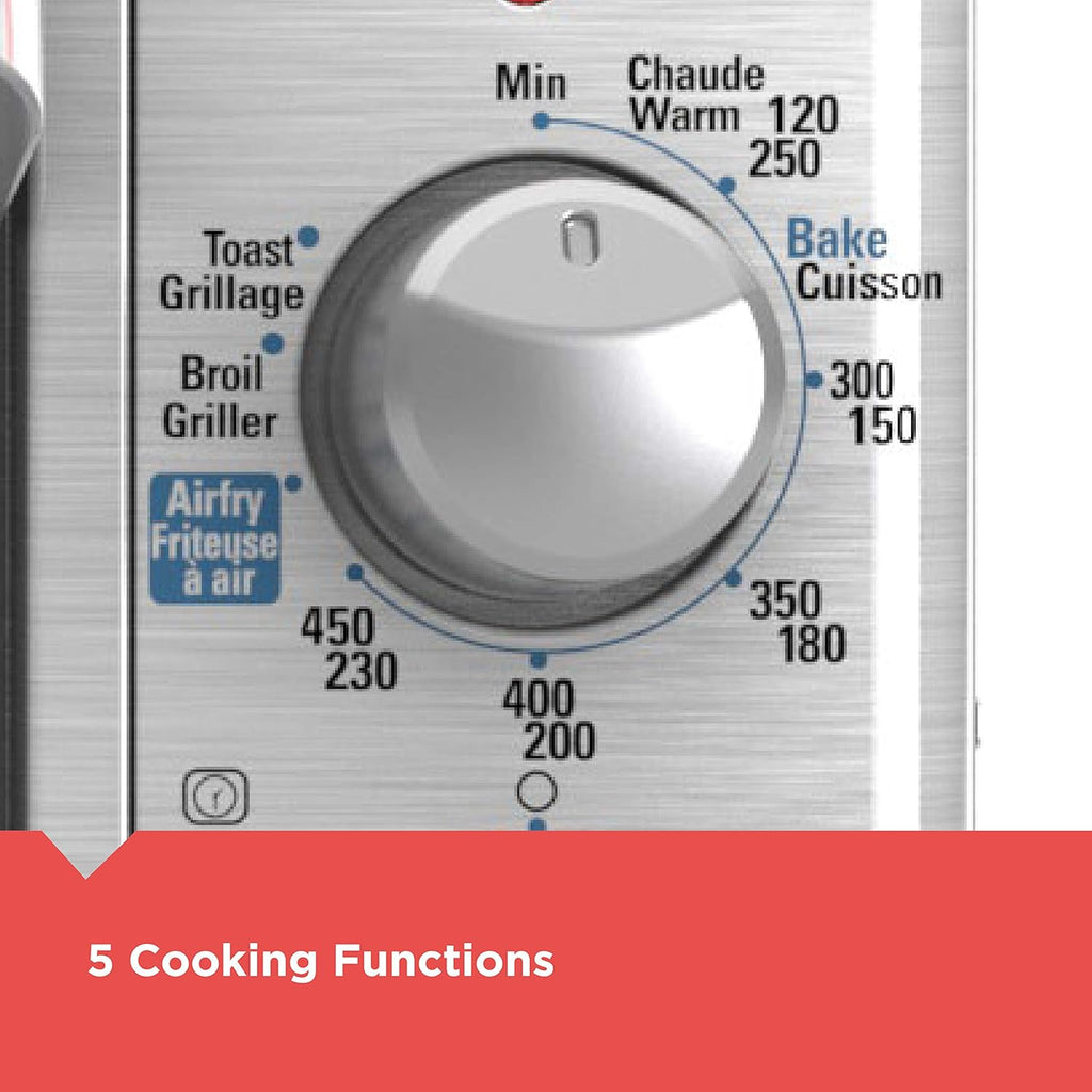 Silver Air Fry Toaster Oven, Fits 9" x 13" Pan Y281110