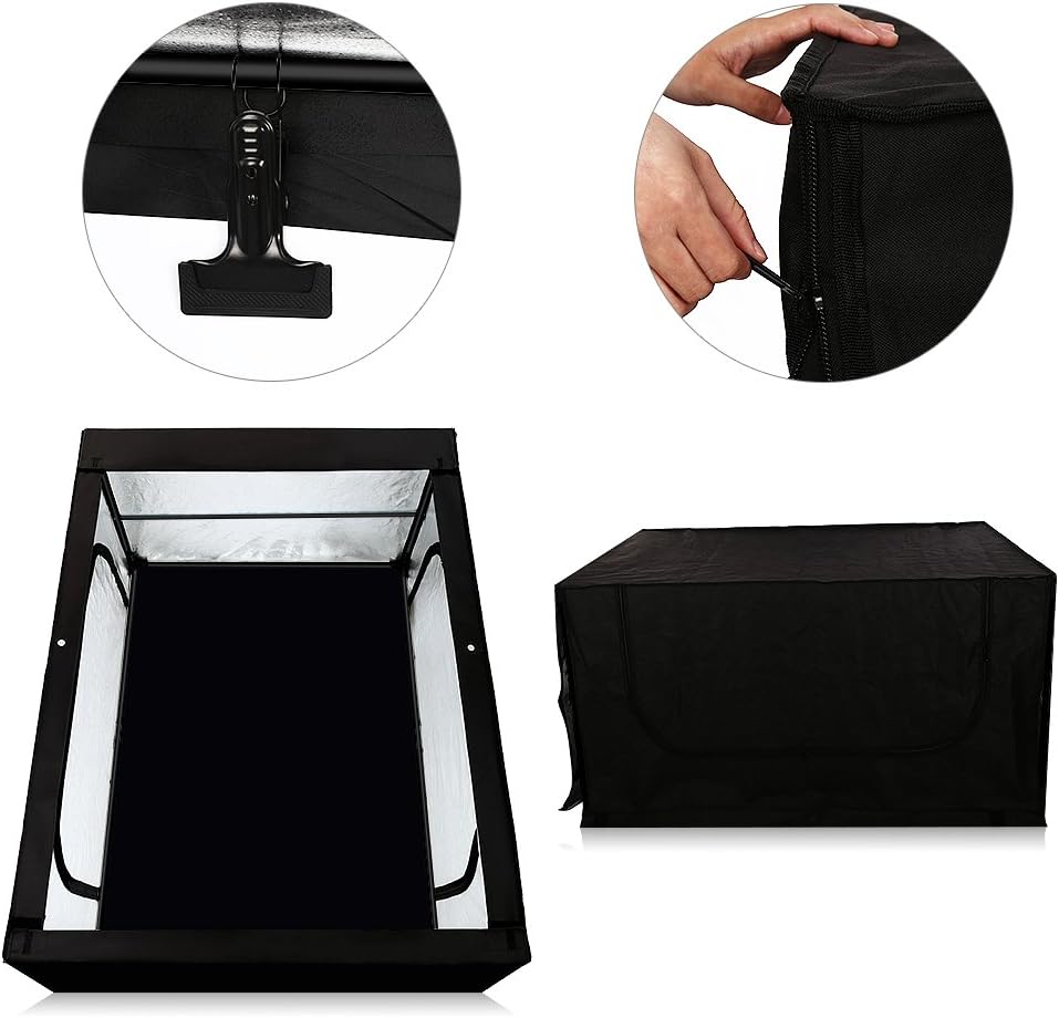 47x39x78 inch Dimmable LED Photo Shooting Tent with 3 Colors PVC Backdrops and Carrying Bag T922280