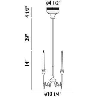 Chrome 3 Light Mini Chandelier C573