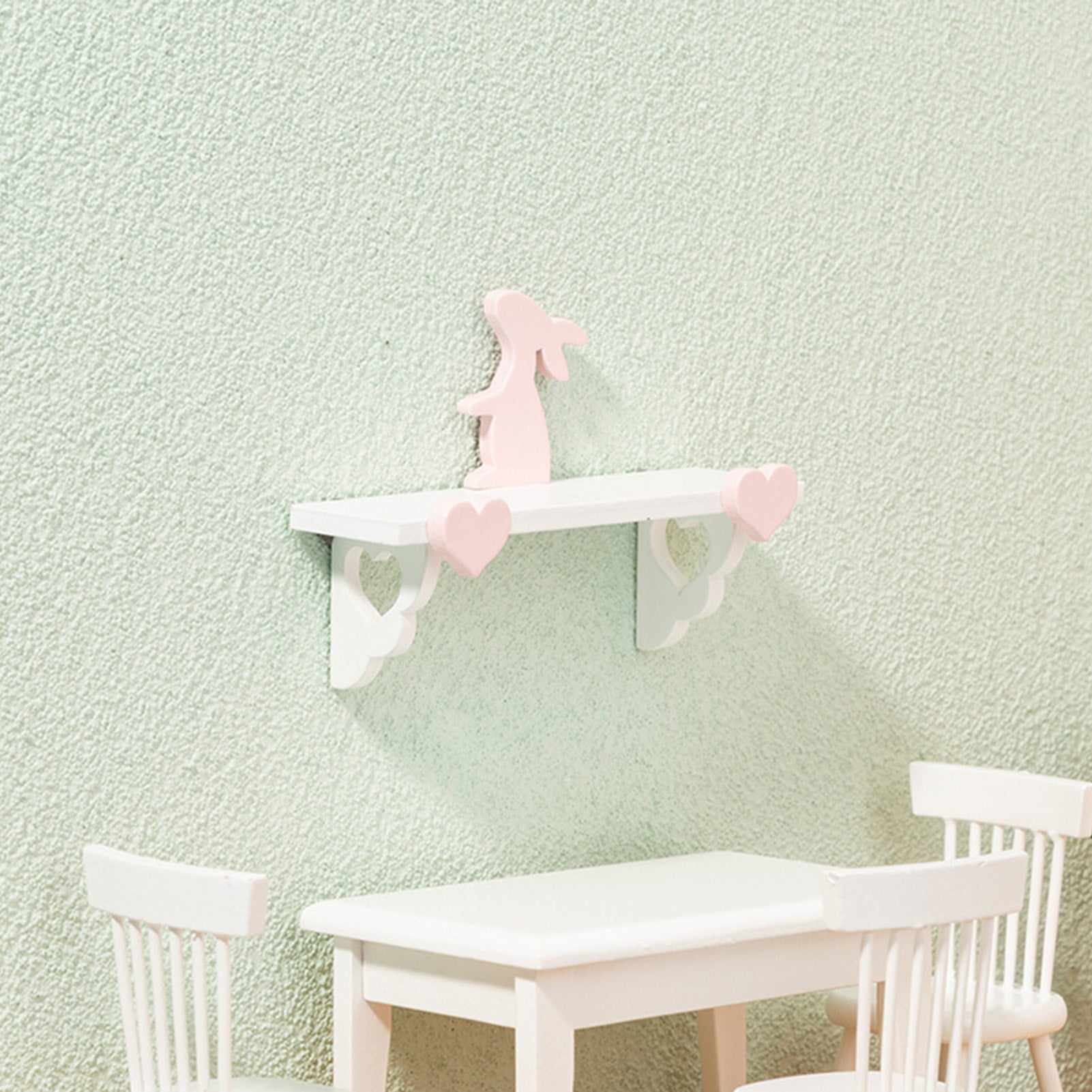 Mini Rabbit Rack Birch Dollhouse Shelf E57702