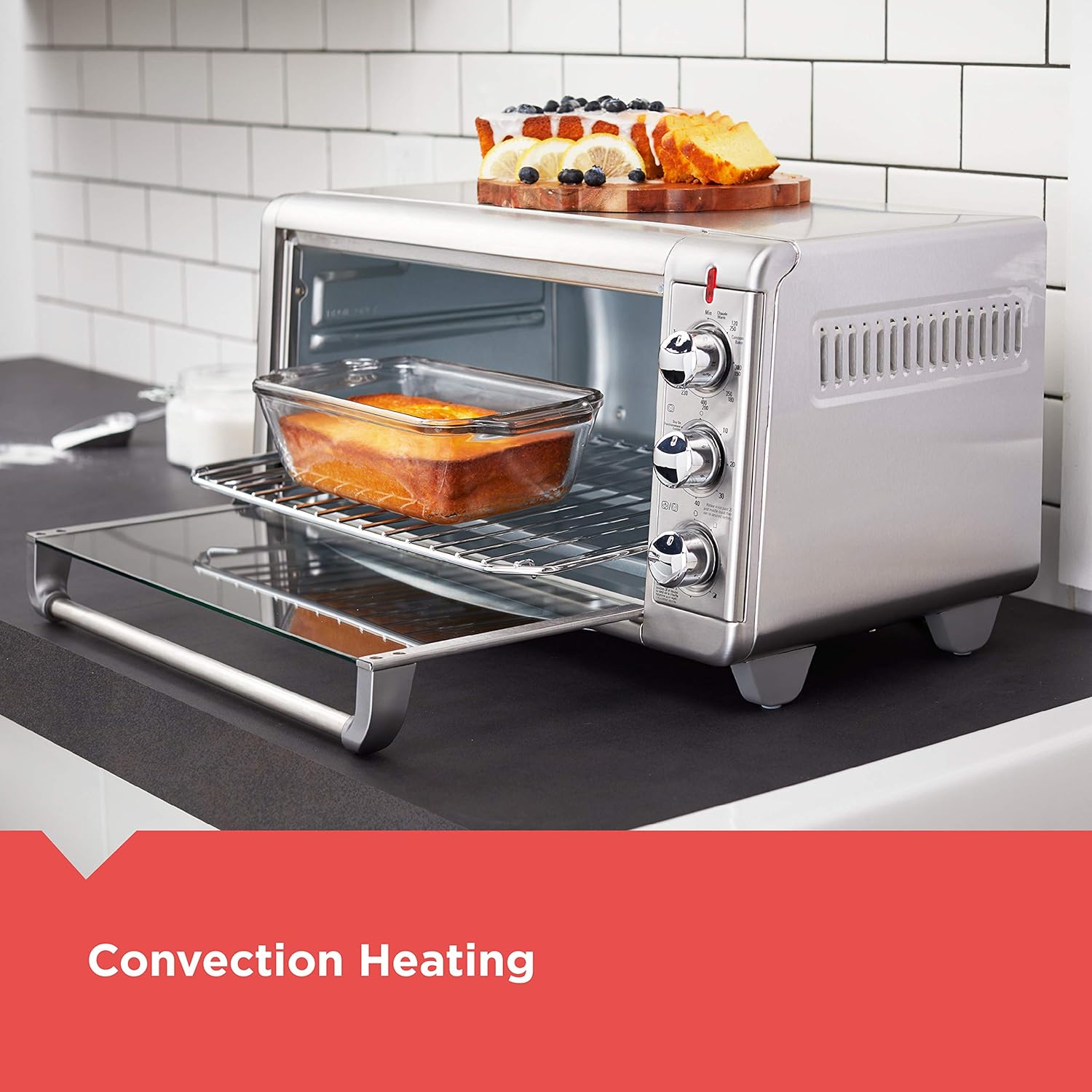 Silver Air Fry Toaster Oven, Fits 9" x 13" Pan Y281110