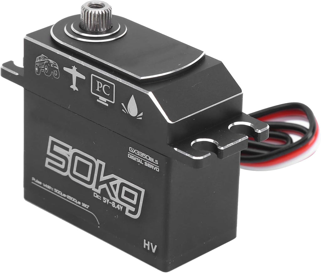 50KG Waterproof Stainless Steel Gear Digital Servo, Pack of 2 U810340