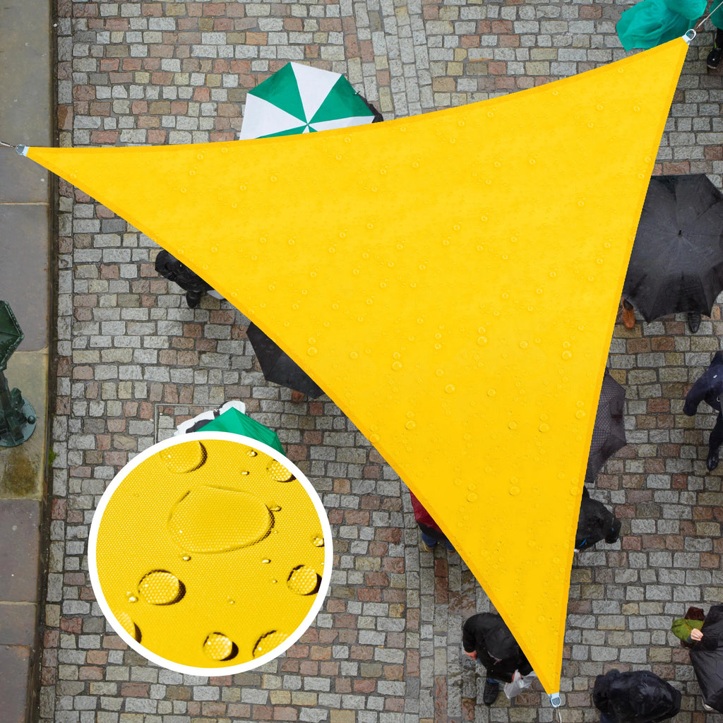 Yellow Triangle Waterproof Sun Shade Sail Canopy J743140