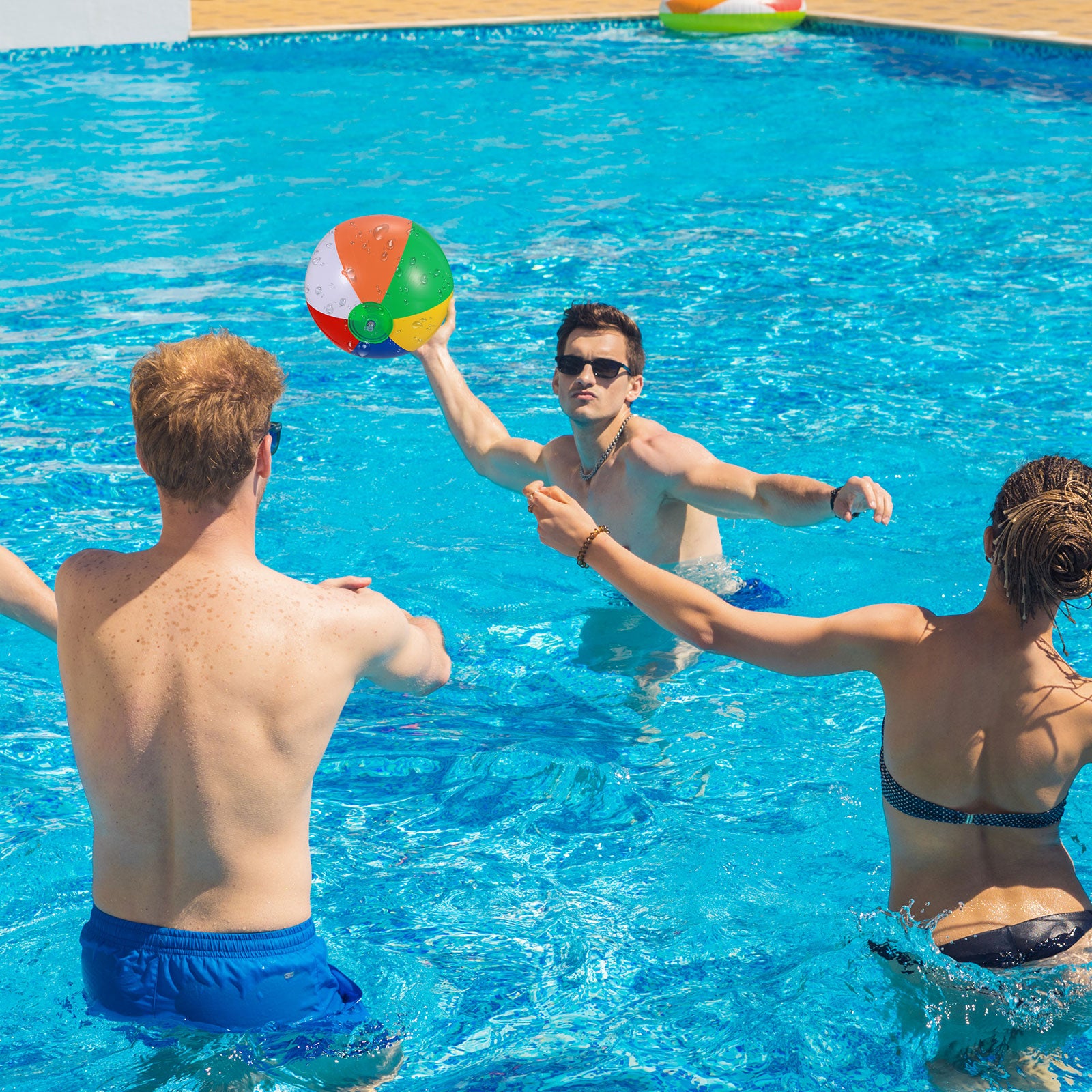 12 Pcs Inflatable Beach Balls Pool Toys M314852