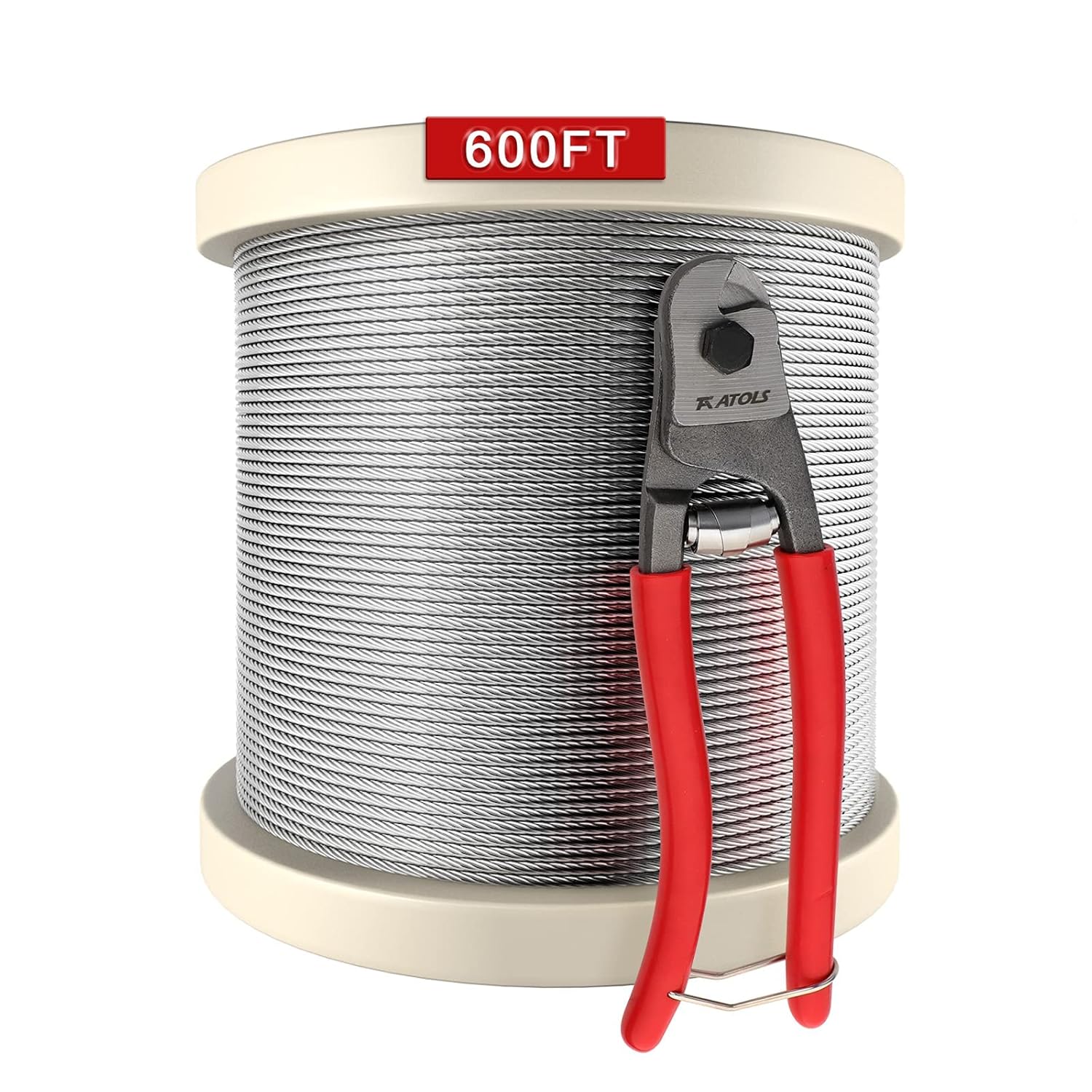 1/8 T316 Stainless Steel Cable 600FT Wire Rope E931754