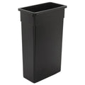 Black Plastic Rectangular Trash Can W13792