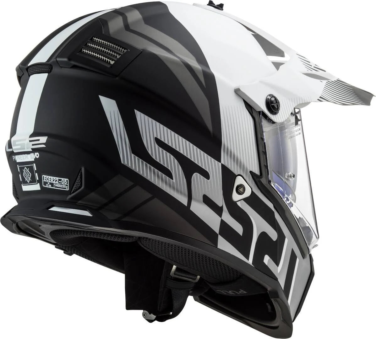 Matt White / Black Helmet Size XL D564