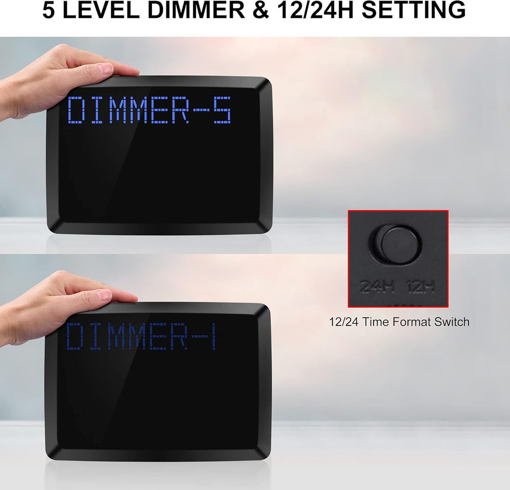 11.5 Extra Large LED Digital Wall Clock with Calendar and 3 Alarms K549