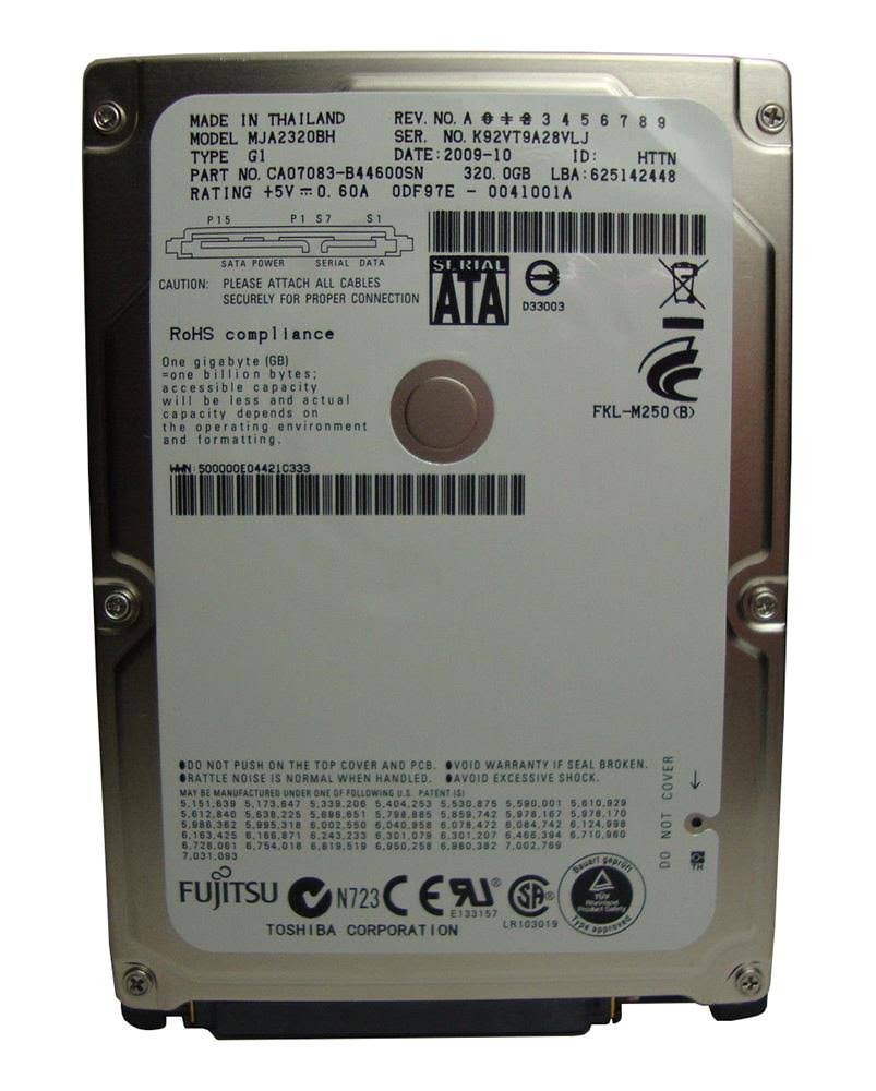 320GB 5400RPM SATA 2.5 Laptop Hard Drive V2600