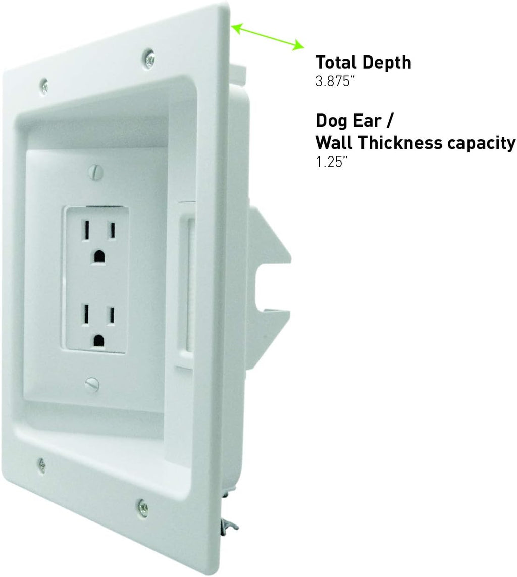 In Wall TV Power Kit with HDMI, White, 6ft Length, Pack of 2 N6459