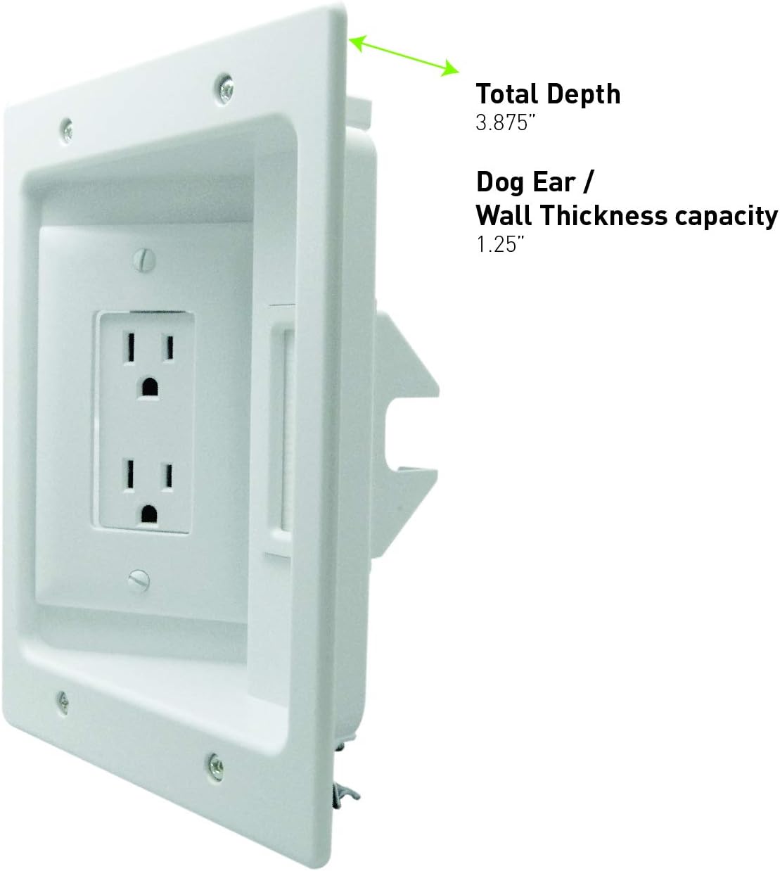 In Wall TV Power Kit with HDMI, White, 6ft Length, Pack of 2 N6459
