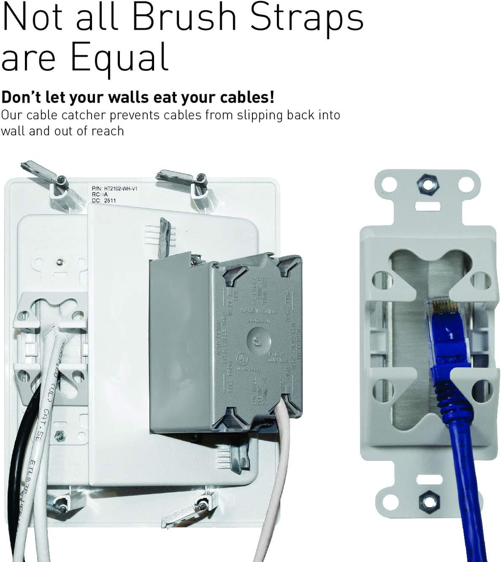 In Wall TV Power Kit with HDMI, White, 6ft Length, Pack of 2 N6459