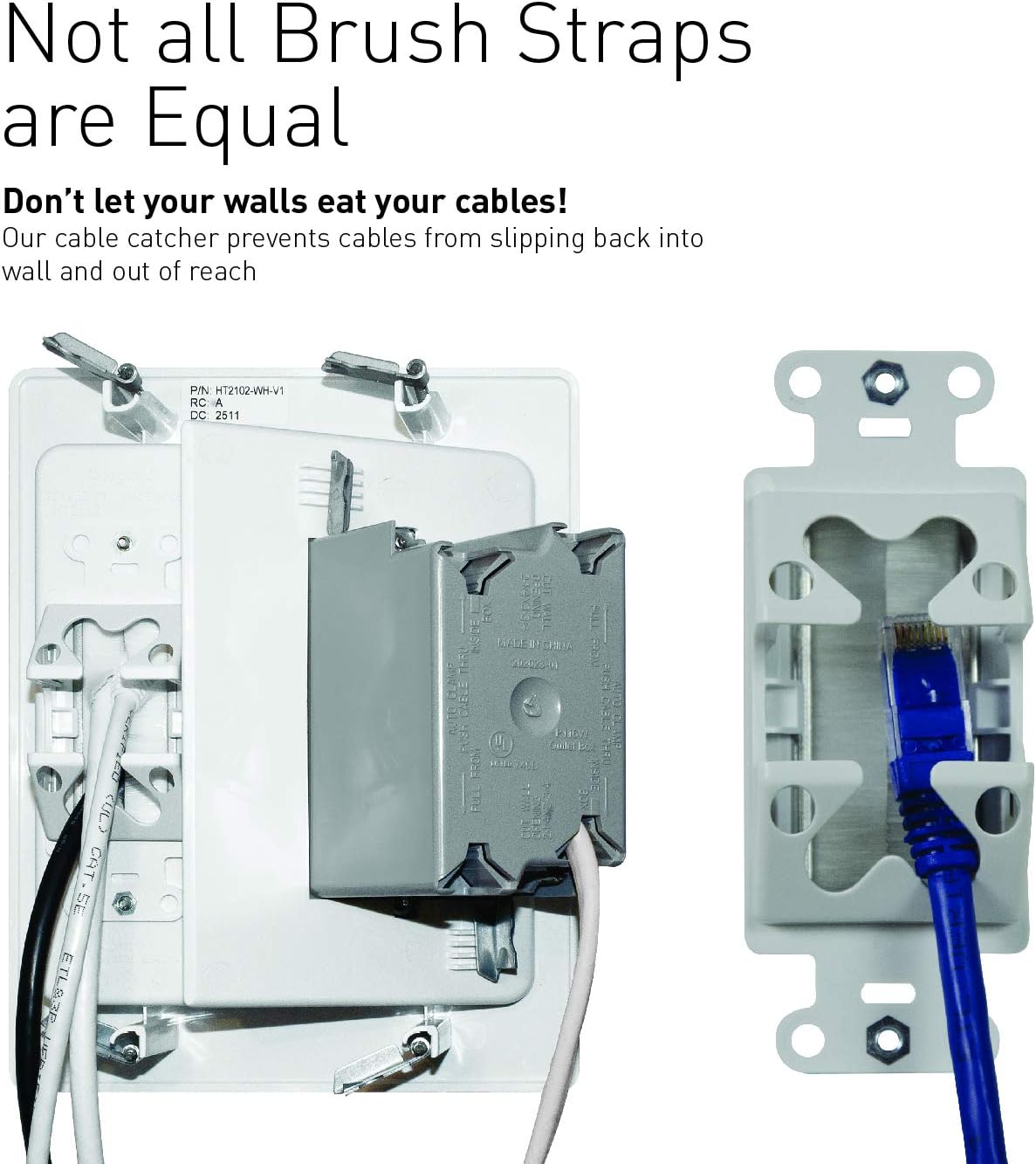 In Wall TV Power Kit with HDMI, White, 6ft Length, Pack of 2 N6459