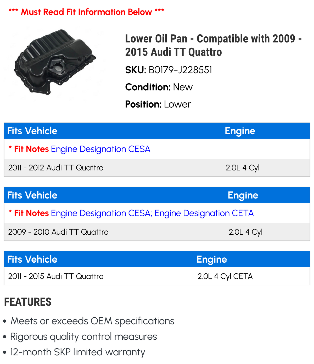 Lower Pan T335431