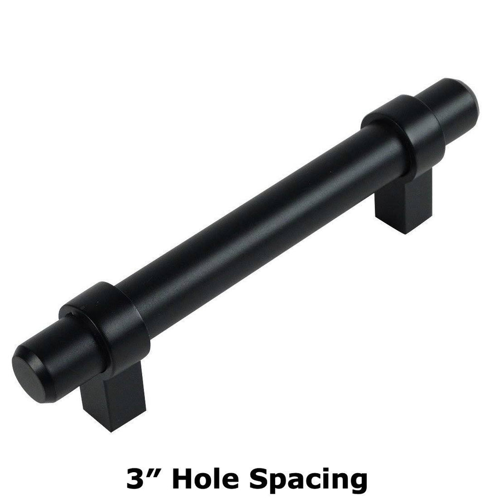 Flat Black Cabinet Hardware Bar Pull 25-Pack Y469541