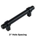Flat Black Cabinet Hardware Bar Pull 25-Pack Y469541