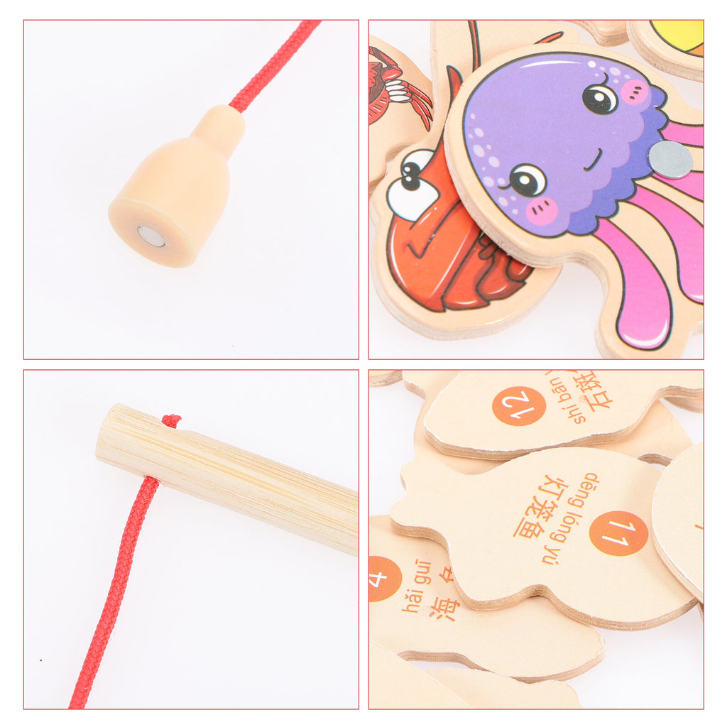 Magnetic Wooden Baby Fishing Game Toy V635969