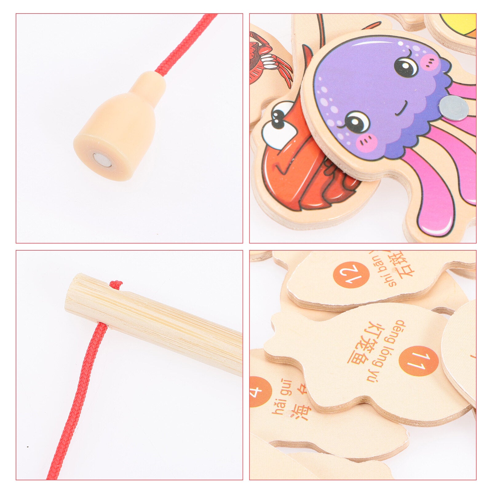 Magnetic Wooden Baby Fishing Game Toy V635969