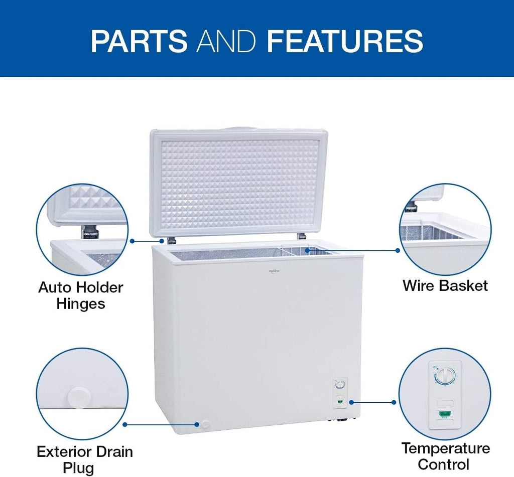 White 7.0 Cubic Feet Compact Chest Freezer G8052