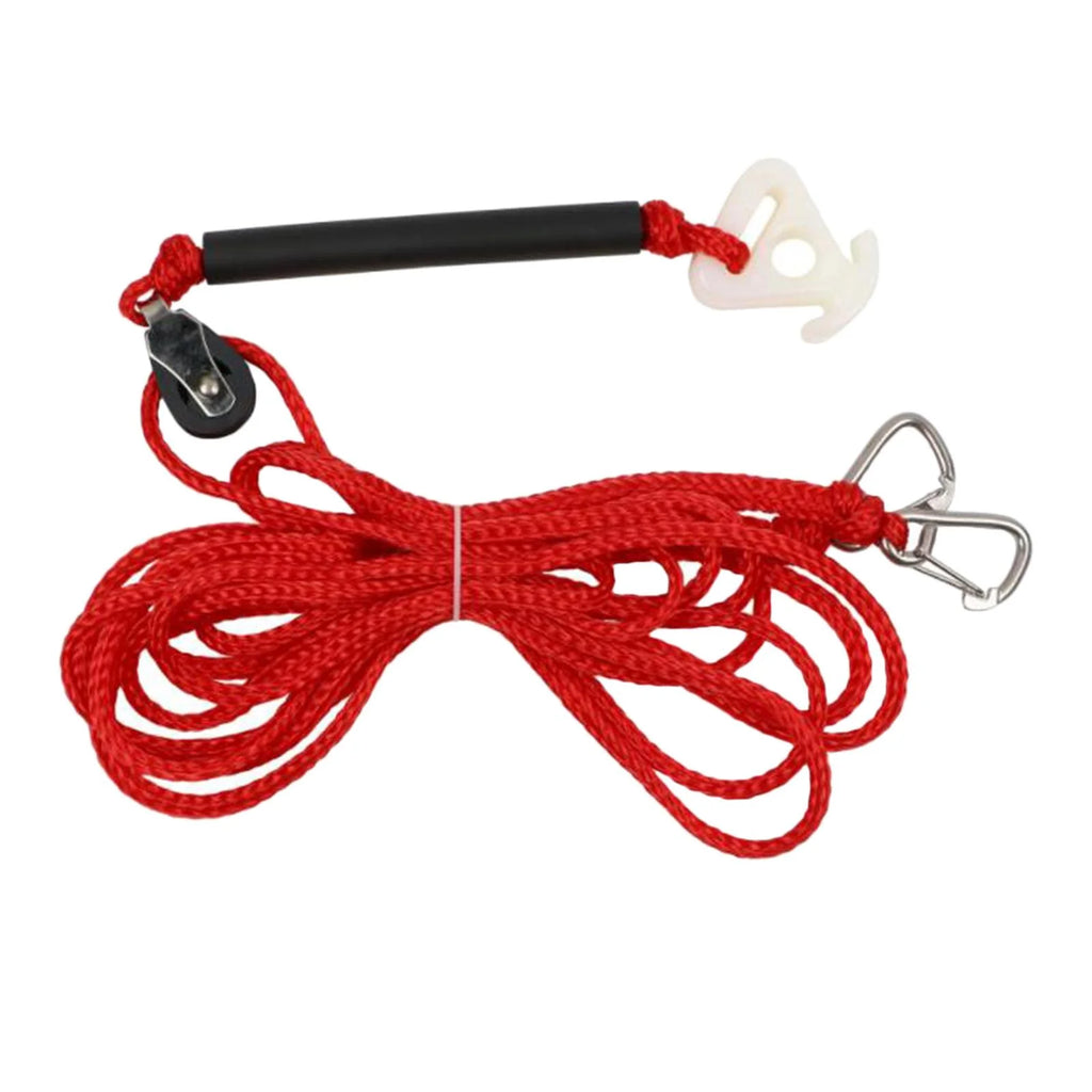 Boat Tow Harness Watersports Rope Steel Hook 12 Connector Pulley C1466