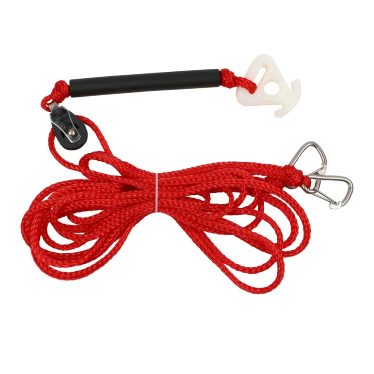 Boat Tow Harness Watersports Rope Steel Hook 12 Connector Pulley C1466