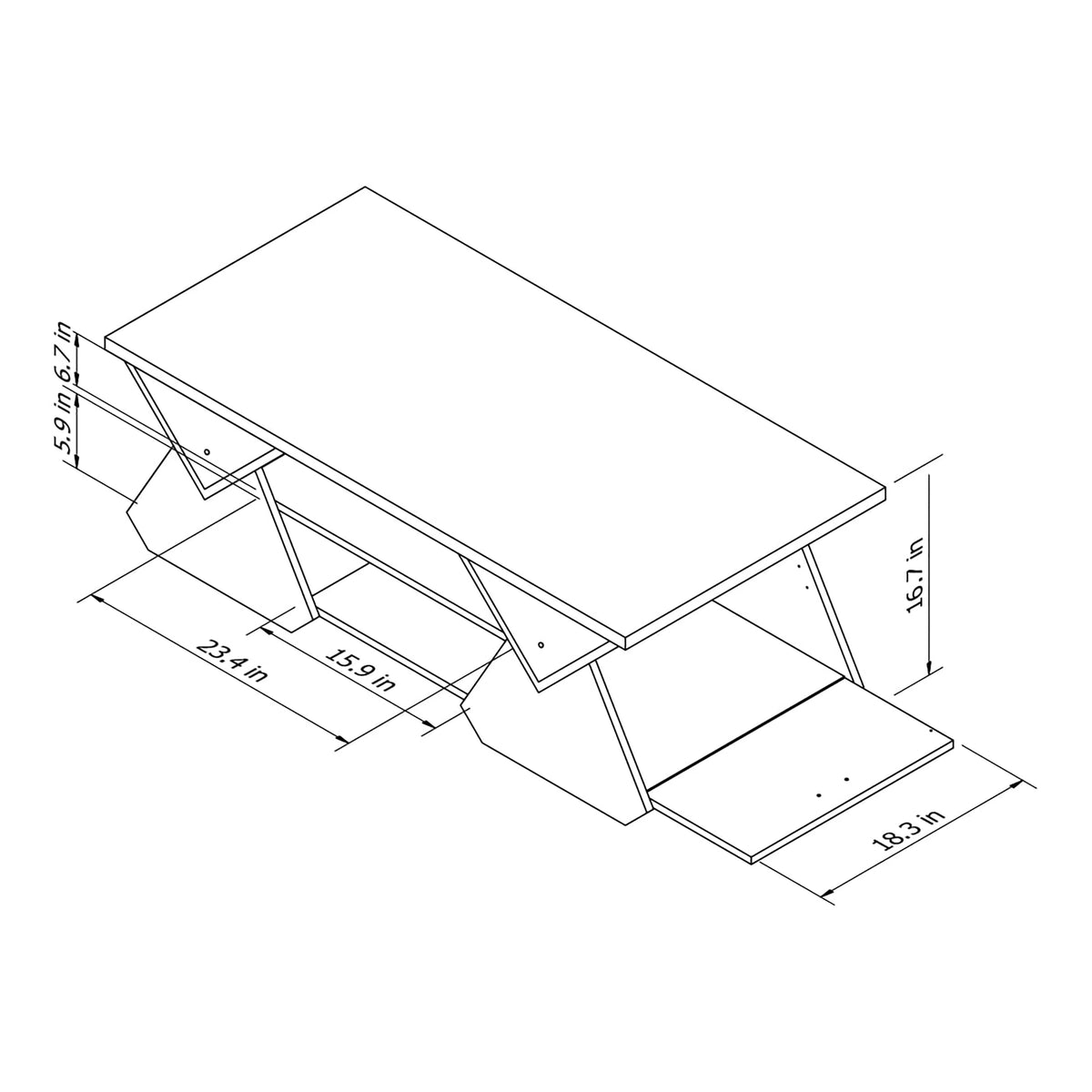 Espresso Wood Storage Coffee Table T406