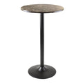 Black Round Faux Marble Top Pub Table A24822