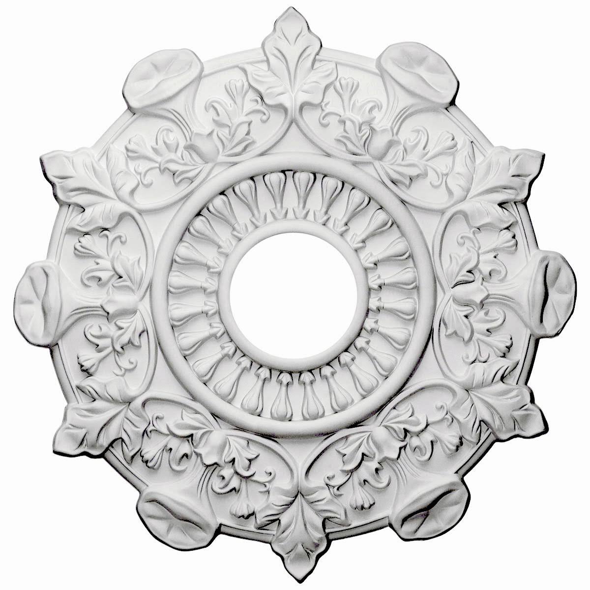 17 1/2x22OD x 4x22ID x 1x22P Ceiling Medallion Hand-Painted Night Shade O266