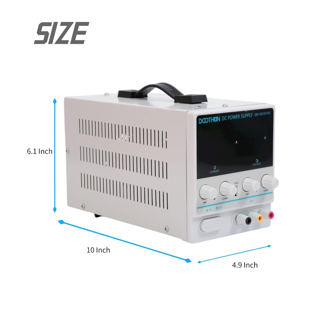 DC Power Supply Variable Adjustable Switching Regulated Bench Power Supply, 3-Digit LED Display, 5V/2A USB Interface, Alligator Test Line, American Power Cord, 30V/10A, Pack of 2 M19624