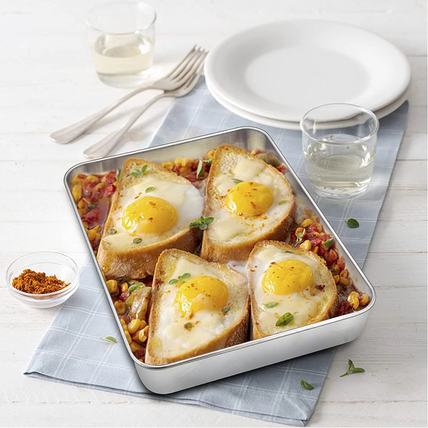 Stainless Steel Small Rectangular Baking Pan A5697